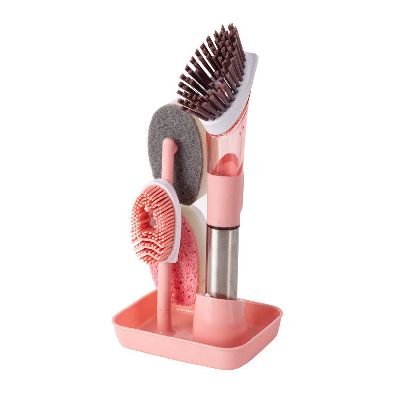 New Multifunctional Dish Brush Household Kitchen Oily Sponge Long Handle Cleaning Brush - Dish Brushes -  Trend Goods