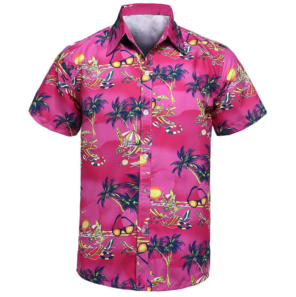 New Print Beach Shirt Summer Short Sleeve Shirt - Shirts -  Trend Goods