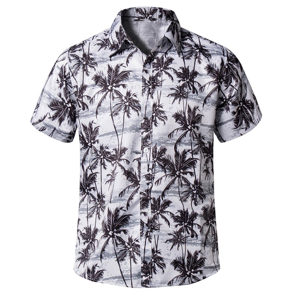 New Print Beach Shirt Summer Short Sleeve Shirt - Shirts -  Trend Goods