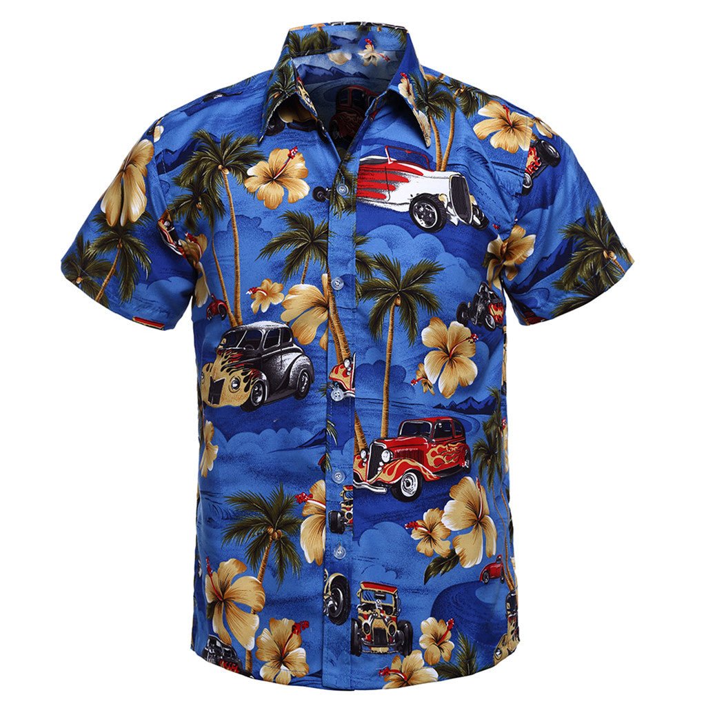 New Print Beach Shirt Summer Short Sleeve Shirt - Shirts -  Trend Goods