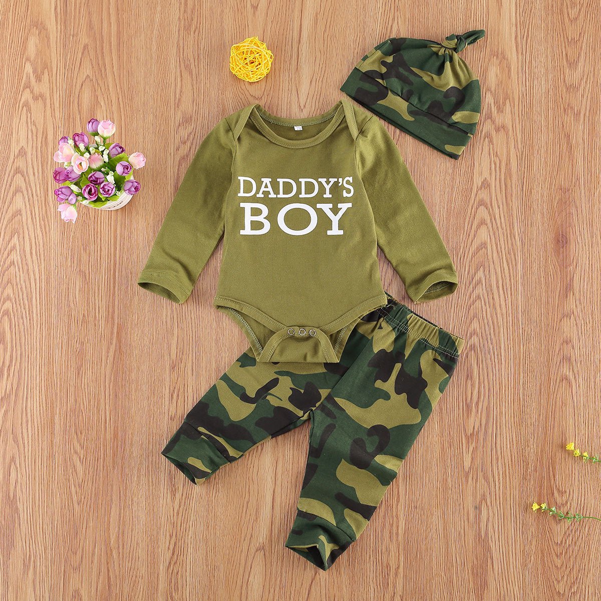 New Products Set Letter Camouflage Printed Children Set - Baby Clothing -  Trend Goods