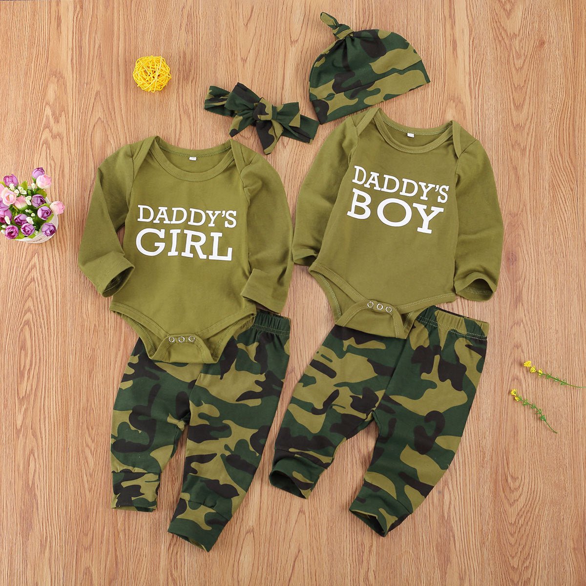 New Products Set Letter Camouflage Printed Children Set - Baby Clothing -  Trend Goods