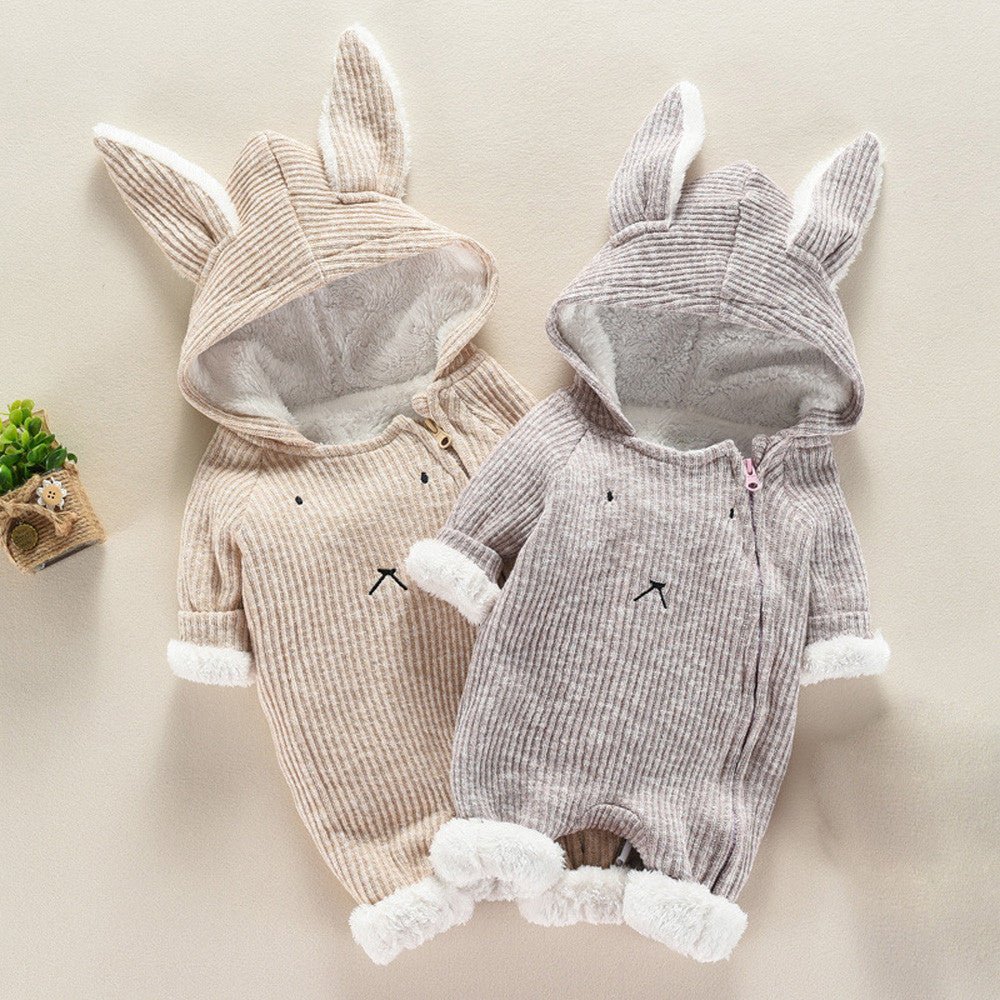 Newborn Baby Boy Girl Kids Hooded Romper Jumpsuit Bodysuit Outfits - Baby Clothing -  Trend Goods