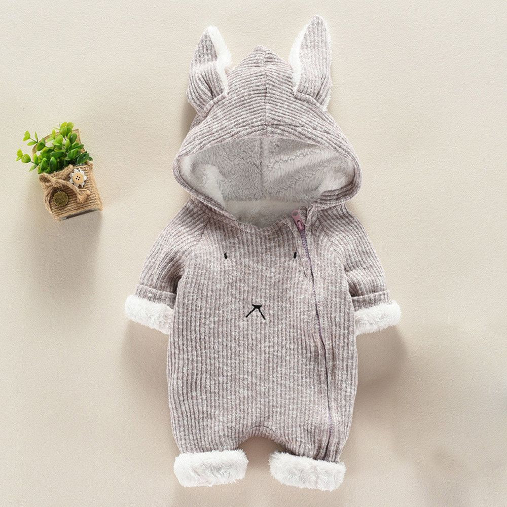 Newborn Baby Boy Girl Kids Hooded Romper Jumpsuit Bodysuit Outfits - Baby Clothing -  Trend Goods