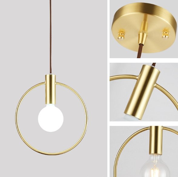 Nordic brass chandelier bar counter circle chandelier - Lighting -  Trend Goods