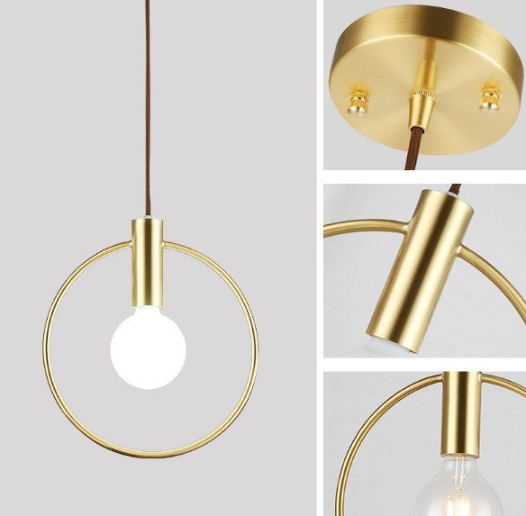 Nordic brass chandelier bar counter circle chandelier - Lighting -  Trend Goods