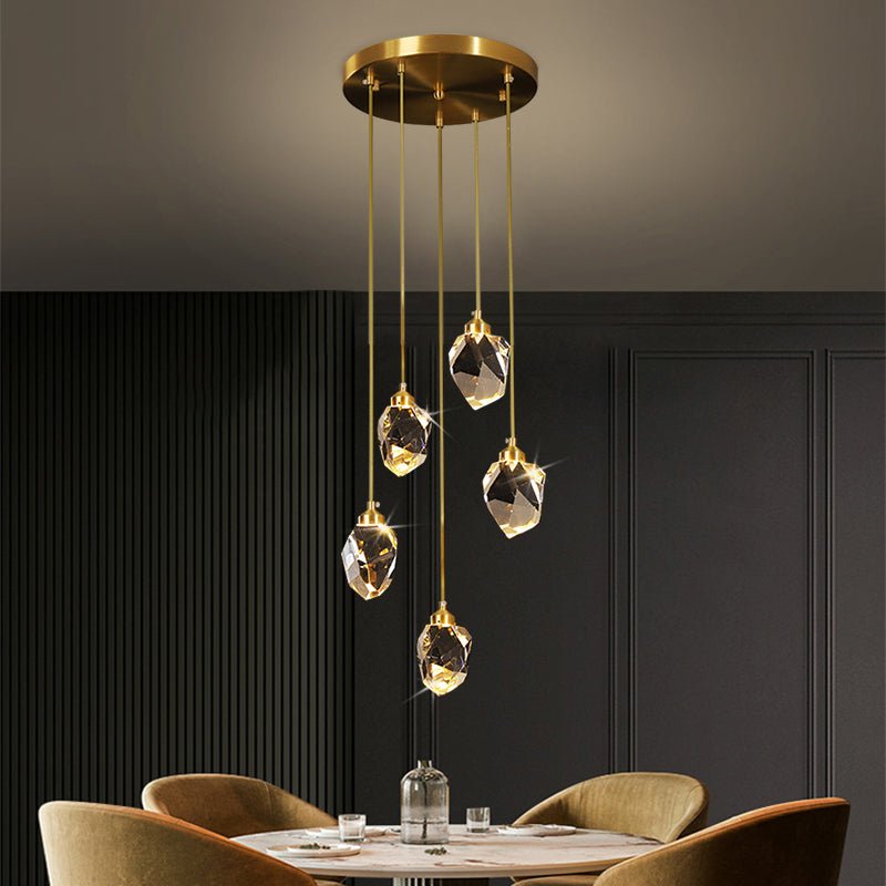 Nordic Full Copper Crystal Chandelier - Lighting -  Trend Goods