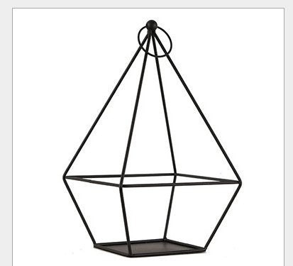 Nordic Style Home Decoration Geometric Black Wrought Iron Frame Rose Gold Multifunctional - Home Decor -  Trend Goods