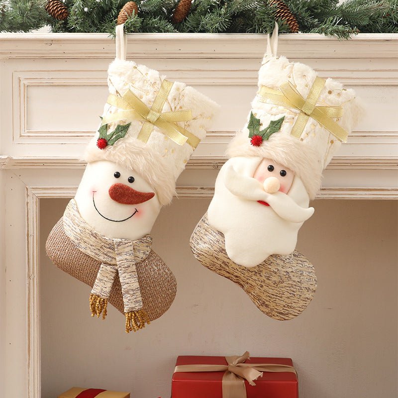 Nordic style white Christmas socks - Holiday Decorations -  Trend Goods