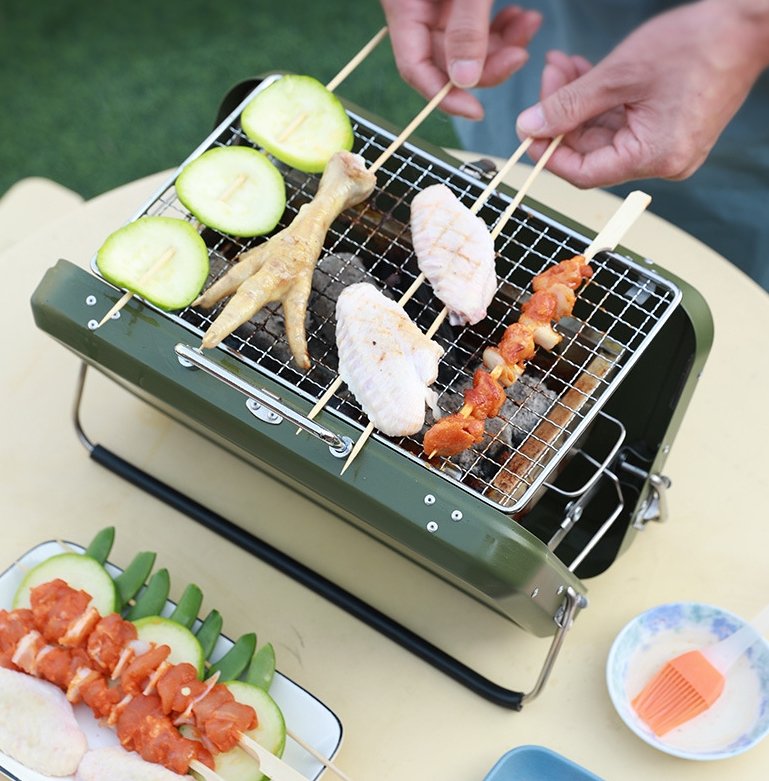 Outdoor Portable Luggage Type Barbecue Rack - Grills -  Trend Goods