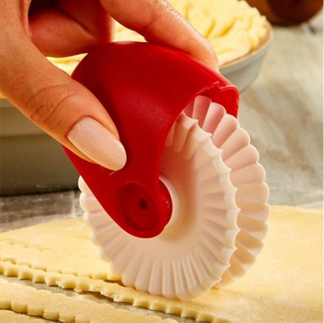 Pastry Dough Lattice Cutter Pizza Pie Decoration Gadget Plastic Roller Wheel Cutter - Kitchen Slicers -  Trend Goods