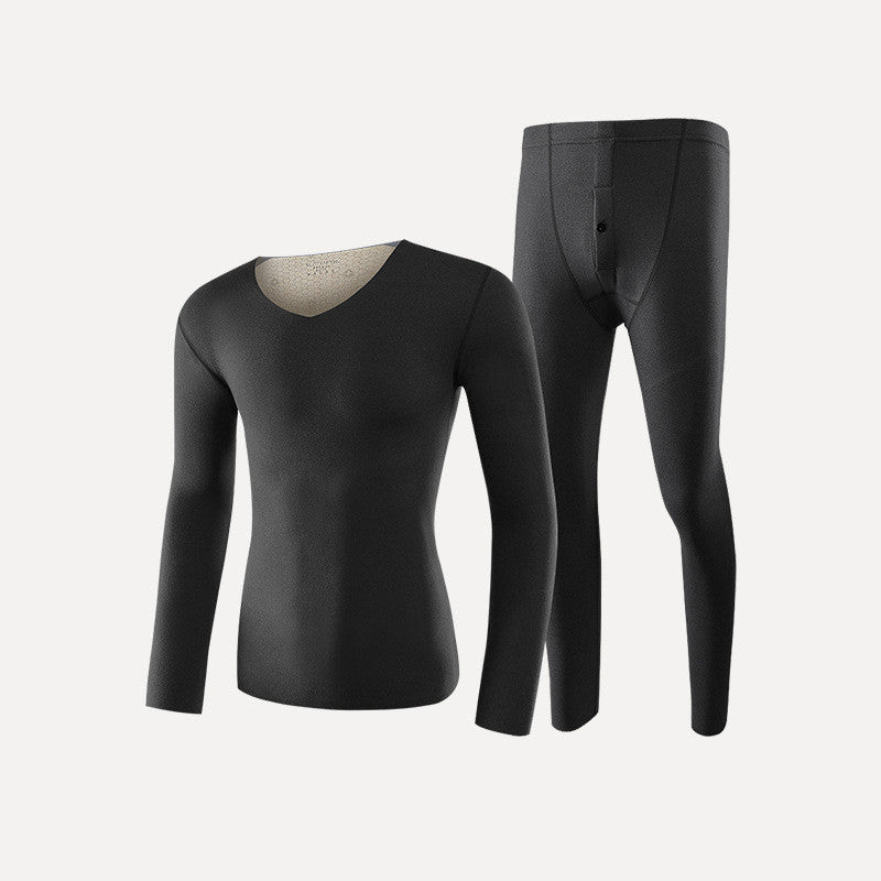 Patch Thermal Underwear Suit Seamless Slim Fitting Velvet Silk Winter Keep Warm - Shapewear -  Trend Goods
