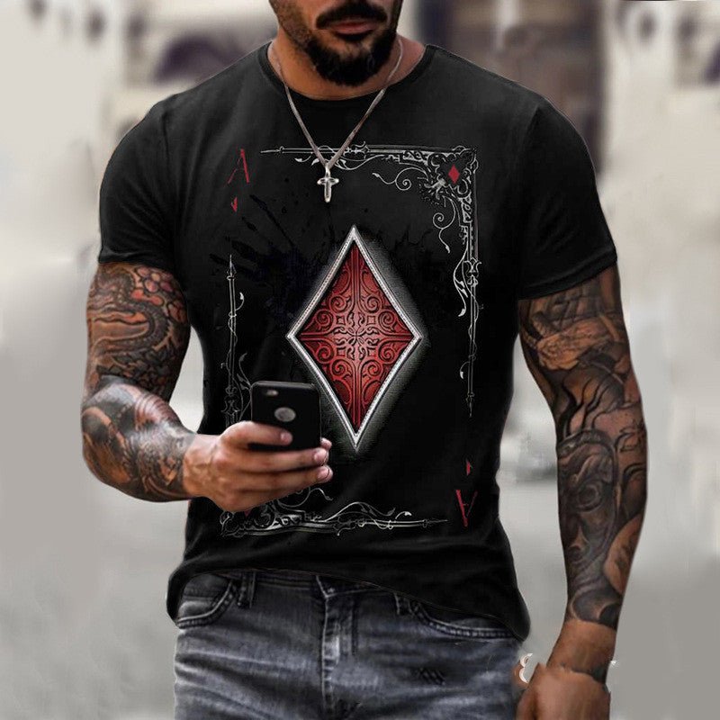 Playing Card Printing Men's T-Shirt - T-Shirts -  Trend Goods