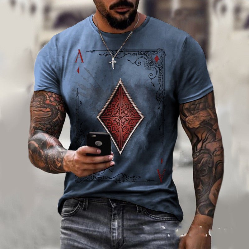 Playing Card Printing Men's T-Shirt - T-Shirts -  Trend Goods