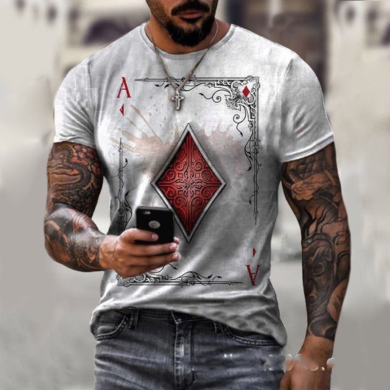 Playing Card Printing Men's T-Shirt - T-Shirts -  Trend Goods