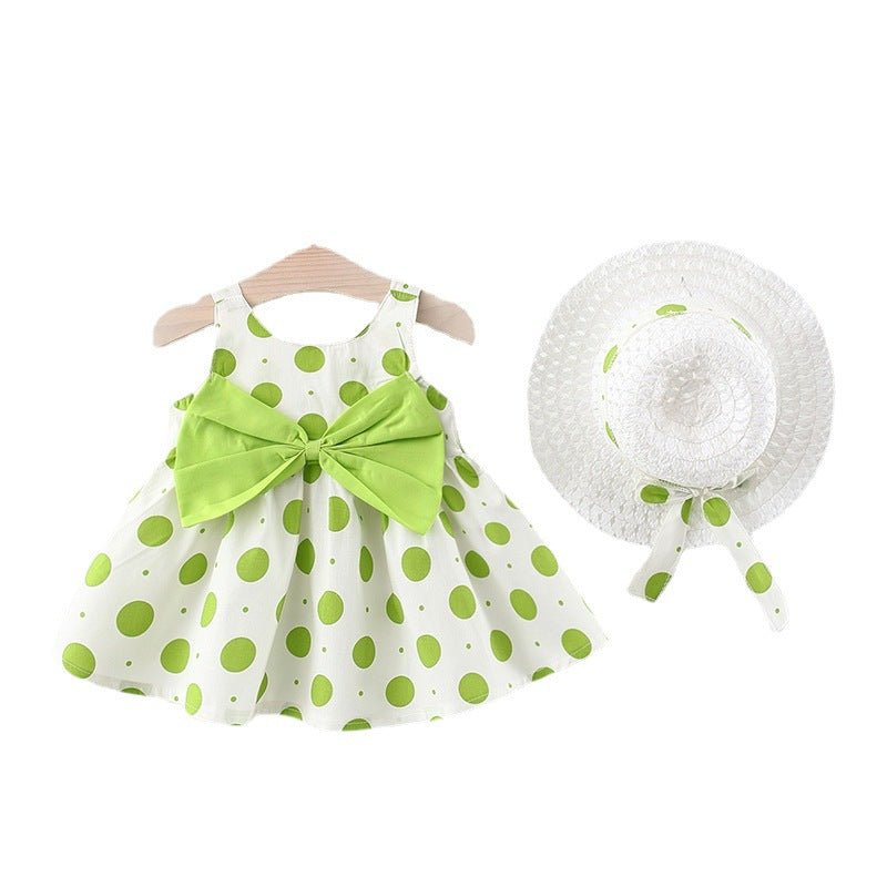 Polka Dot Bow Infant Tank Top Skirt Dress - Dresses -  Trend Goods