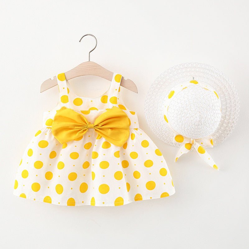 Polka Dot Bow Infant Tank Top Skirt Dress - Dresses -  Trend Goods