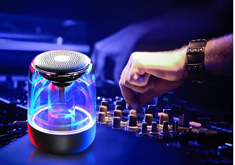 Portable Speakers Bluetooth Column Wireless Bluetooth Speaker Powerful Bass Radio with Variable Color LED Light - Bluetooth Speakers -  Trend Goods