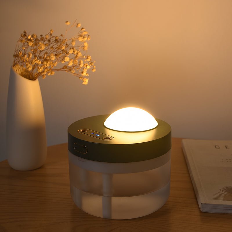 Projection Humidifier Portable Rechargeable Rotating Projection Night Light Bedroom Moisturizing Double Spray - Humidifiers -  Trend Goods