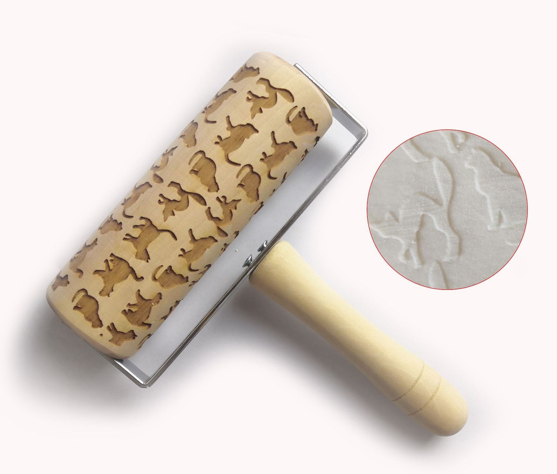 Push-Style Christmas Embossing Rolling Pin - Rolling Pins -  Trend Goods