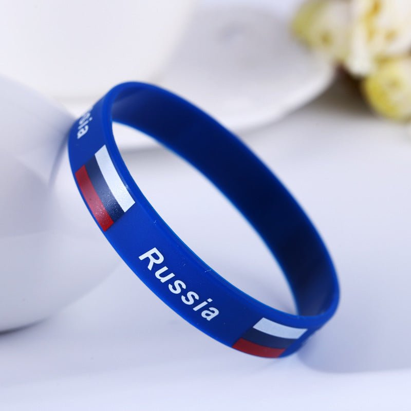 Qatar World Cup Football Silicone Bracelet Sports Wristband - Silicone Bracelets -  Trend Goods