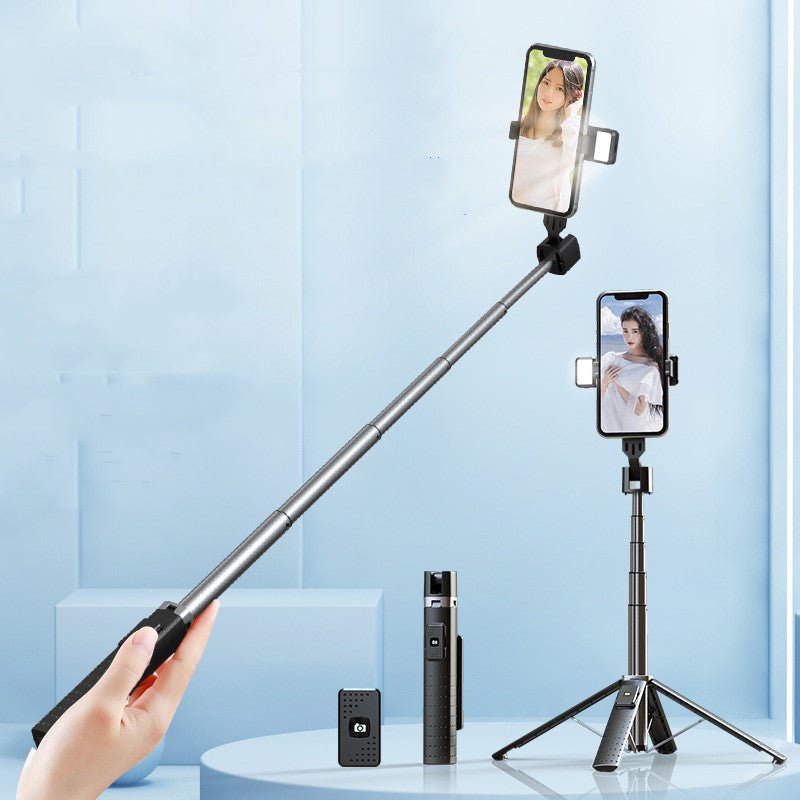 Quadrupod Double Sided Light Mobile Phone Bluetooth Selfie Stick - Selfie Sticks -  Trend Goods