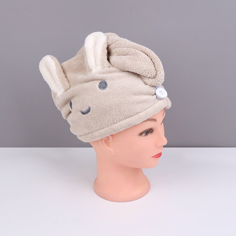 Rabbit Ear Dry Hair Cap Absorbent And Quick-drying Coral Fleece Dry Hair Towel - Bath & Shower -  Trend Goods