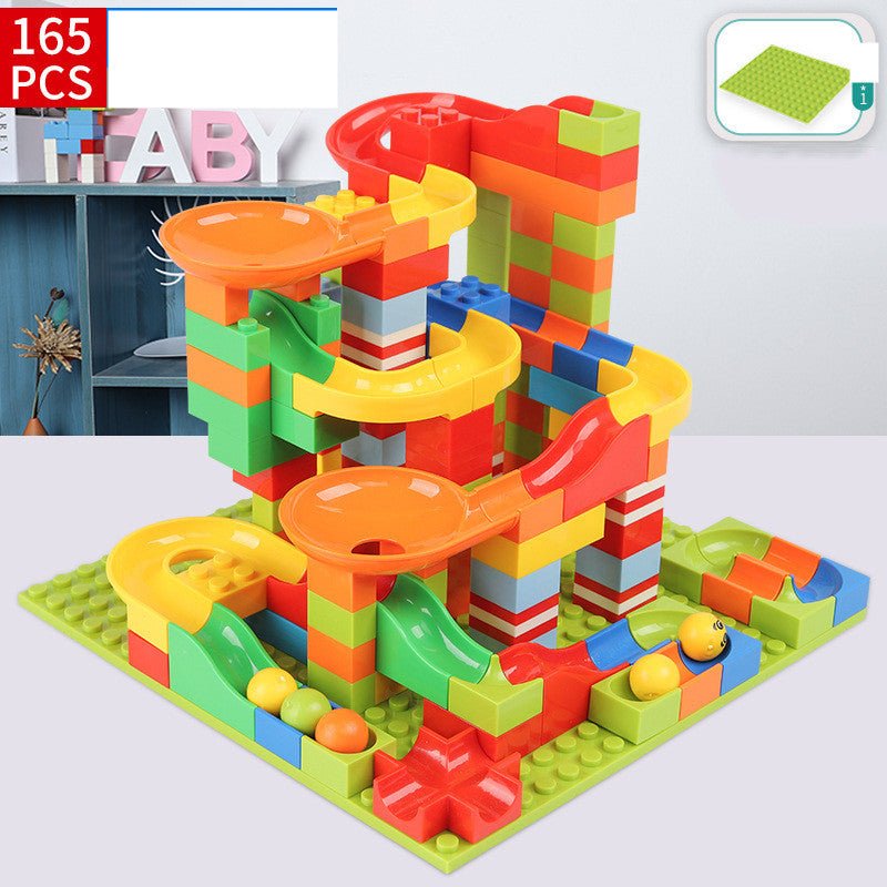 Race Run DIY Small Block Compatible City Building Blocks Funnel Slide - Building Blocks -  Trend Goods