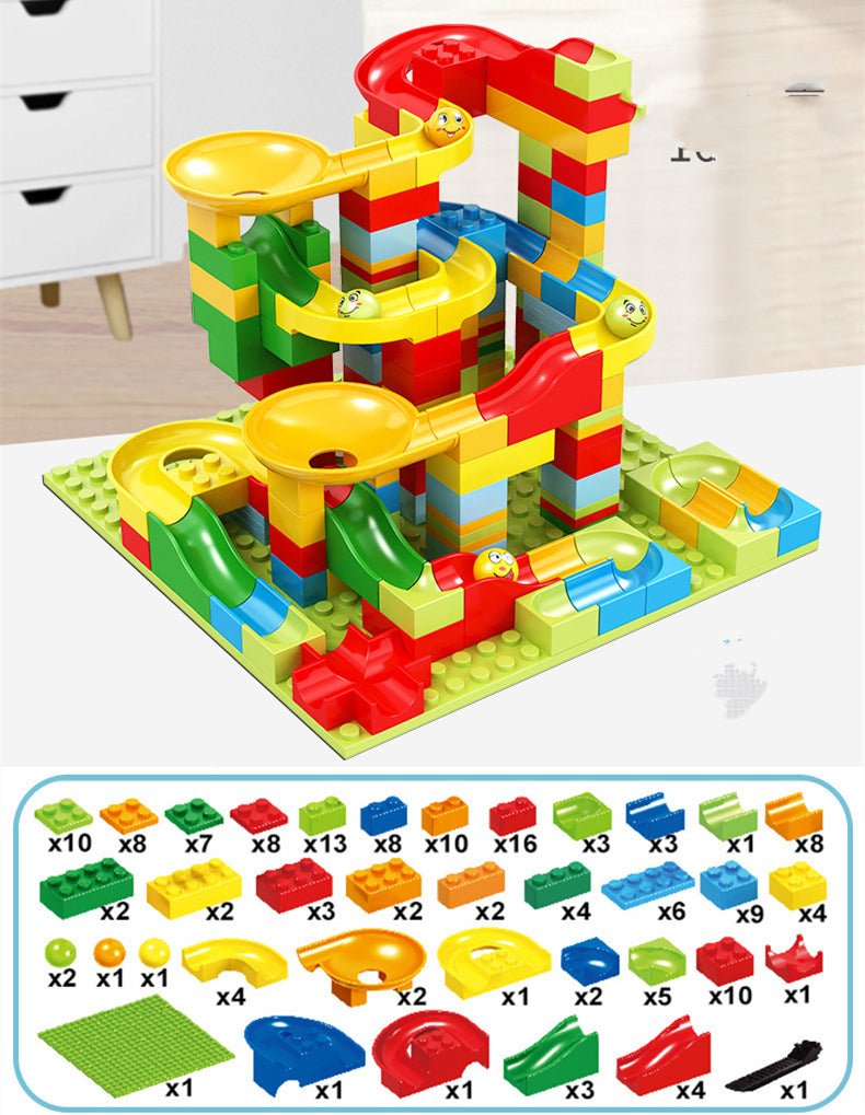 Race Run DIY Small Block Compatible City Building Blocks Funnel Slide - Building Blocks -  Trend Goods