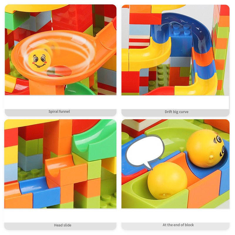 Race Run DIY Small Block Compatible City Building Blocks Funnel Slide - Building Blocks -  Trend Goods