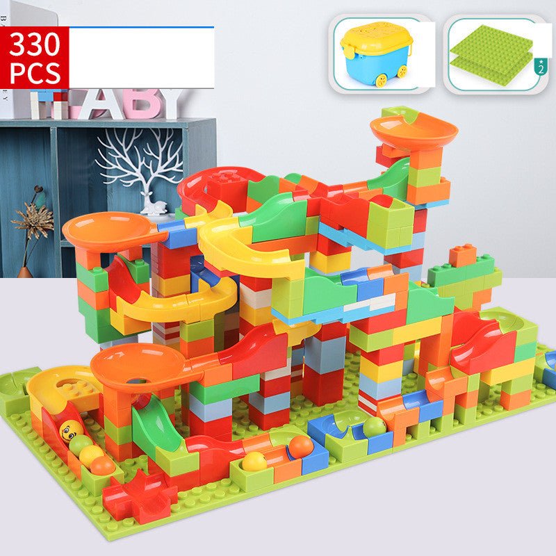 Race Run DIY Small Block Compatible City Building Blocks Funnel Slide - Building Blocks -  Trend Goods