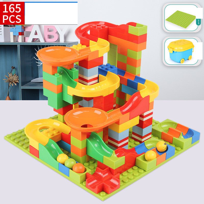 Race Run DIY Small Block Compatible City Building Blocks Funnel Slide - Building Blocks -  Trend Goods