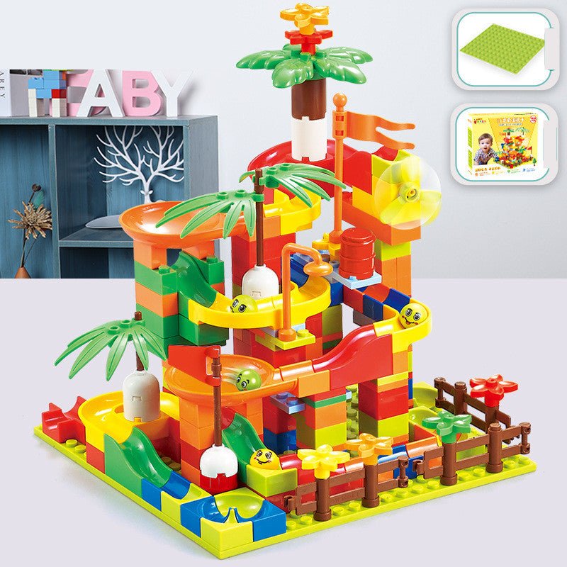 Race Run DIY Small Block Compatible City Building Blocks Funnel Slide - Building Blocks -  Trend Goods