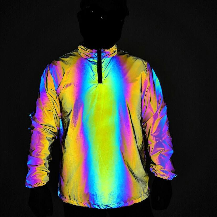 Rainbow Luminous Windbreaker Plus Size Jacket - Jackets -  Trend Goods