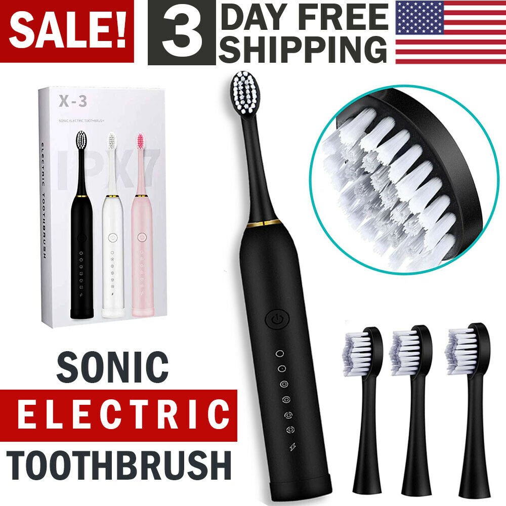 Rechargeable Sonic Electric Toothbrush Brush Heads Toothbrushes - Toothbrushes -  Trend Goods