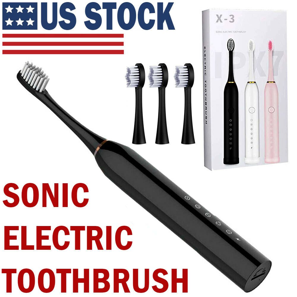 Rechargeable Sonic Electric Toothbrush Brush Heads Toothbrushes - Toothbrushes -  Trend Goods