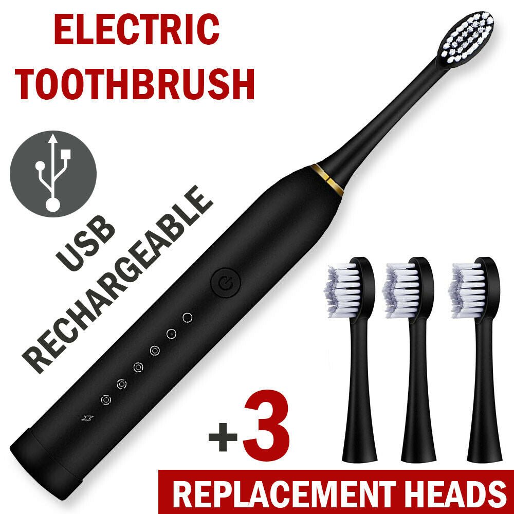 Rechargeable Sonic Electric Toothbrush Brush Heads Toothbrushes - Toothbrushes -  Trend Goods