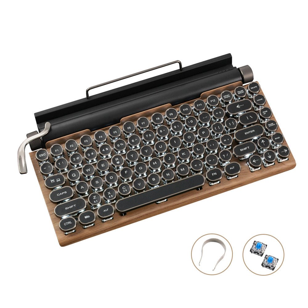 Retro Typewriter Bluetooth Mechanical Keyboard - Keyboards -  Trend Goods