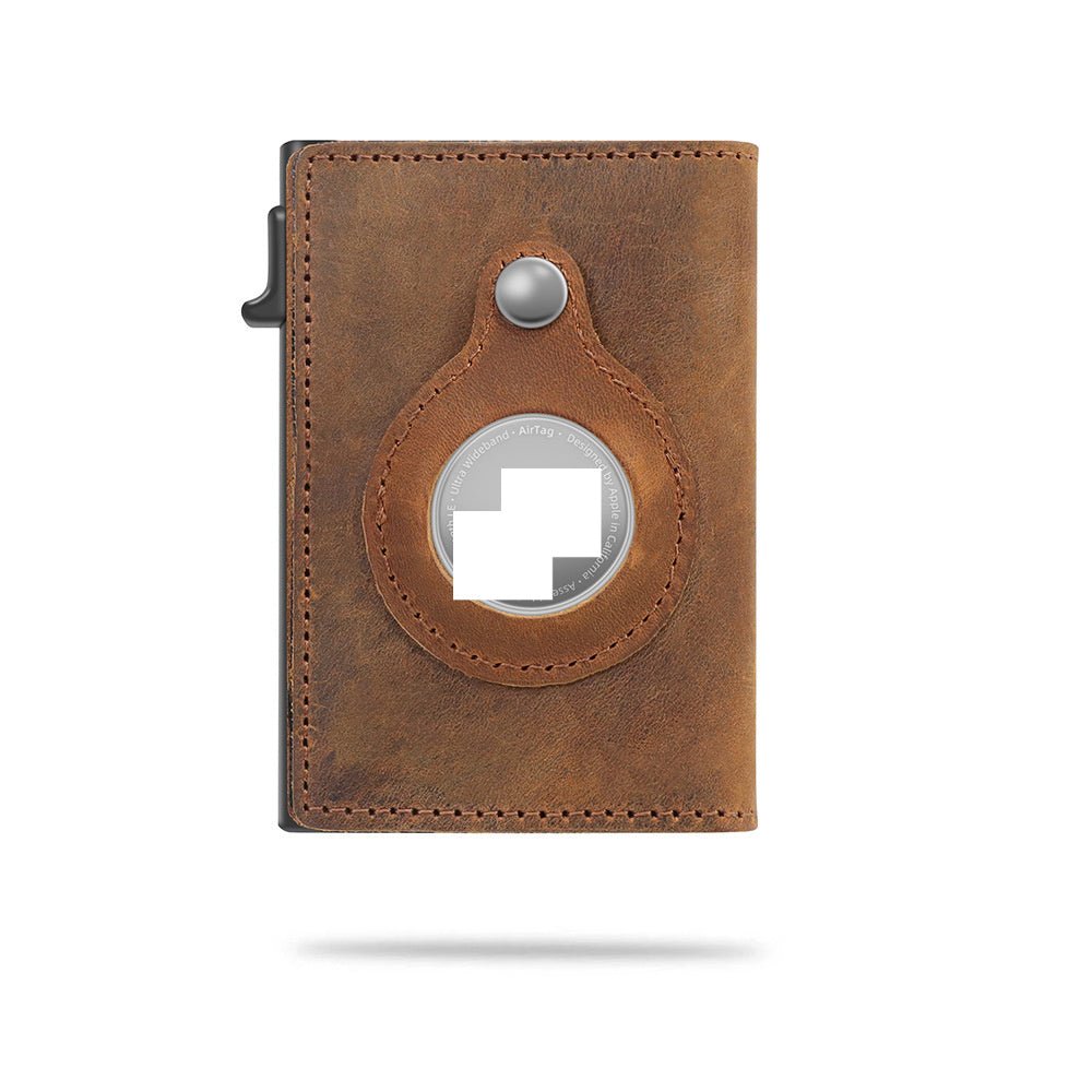 Rfid Card Holder Leather Slim Wallets Mini Wallets For Airtag - Wallets -  Trend Goods