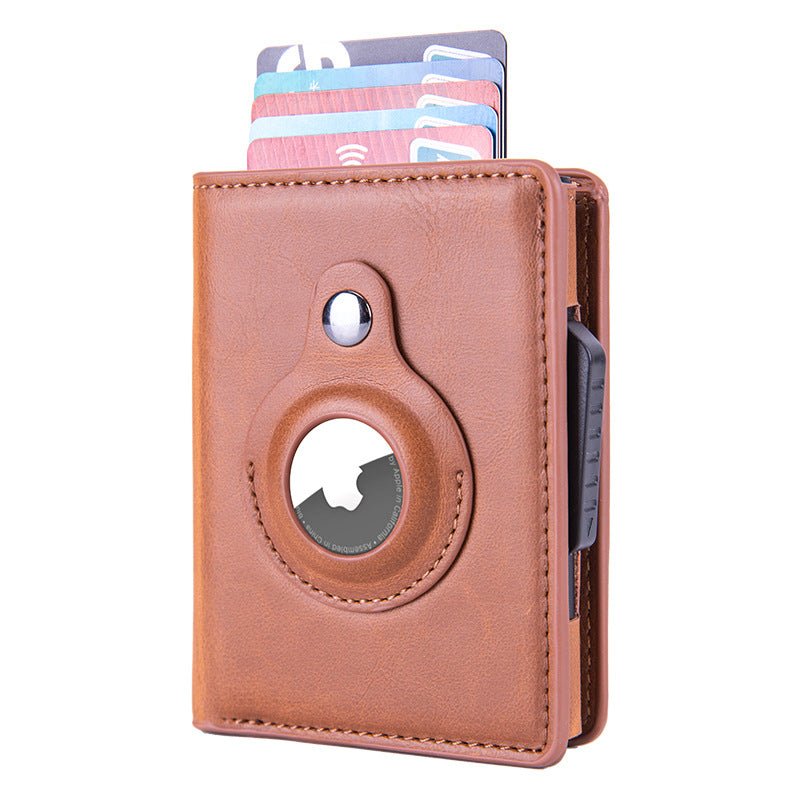 Rfid Card Holder Leather Slim Wallets Mini Wallets For Airtag - Wallets -  Trend Goods