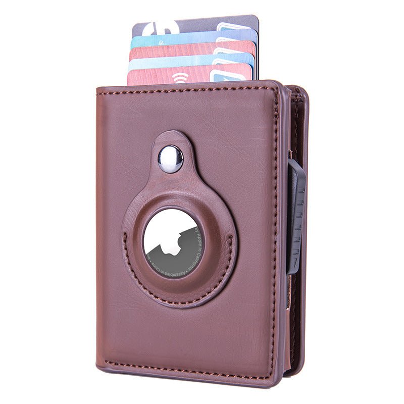 Rfid Card Holder Leather Slim Wallets Mini Wallets For Airtag - Wallets -  Trend Goods