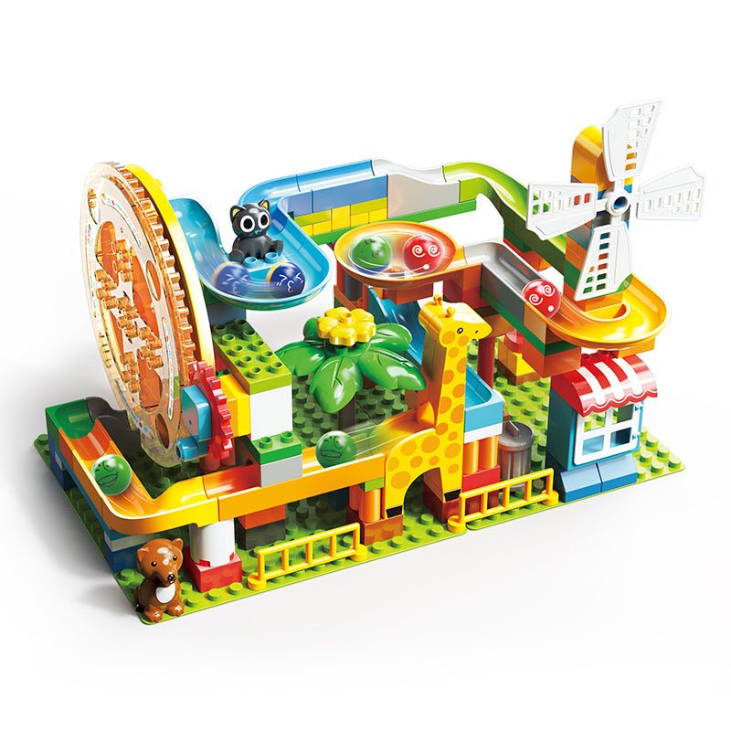 Rotating Disc Windmill Slide Ball Game Assembling Educational Toy Building Block - Building Blocks -  Trend Goods