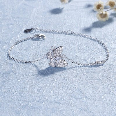 S925 sterling silver fashion bow micro-inlaid zircon adjustment beads bracelet - Bracelets -  Trend Goods