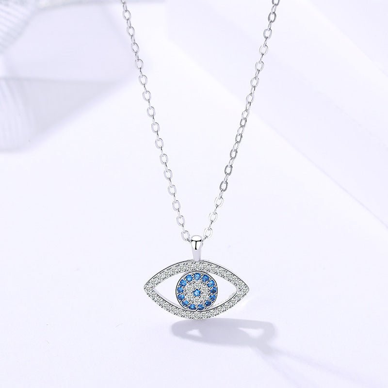 s925 Sterling Silver Jewelry Atmospheric Demon Eye Necklace Eye Pendant - Necklaces -  Trend Goods