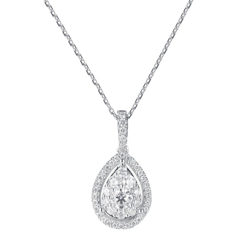 S925 Sterling Silver Pendant With Clover Diamond Necklace - Necklaces -  Trend Goods