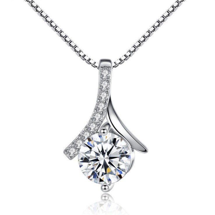 S925 Sterling Silver Pendant With Clover Diamond Necklace - Necklaces -  Trend Goods