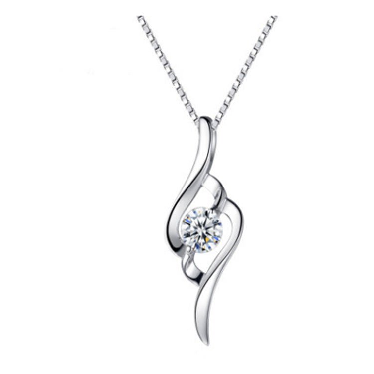 S925 Sterling Silver Pendant With Clover Diamond Necklace - Necklaces -  Trend Goods