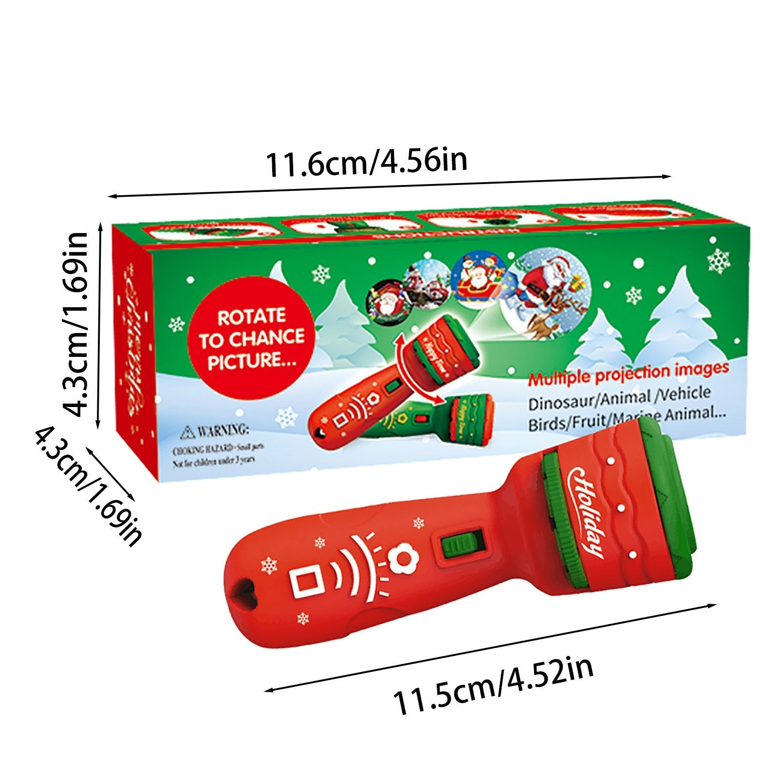 Santa Christmas Tree Flashlight Projector Torch Lamp Toy Early Education Toy For Kid Xmas Gift - Toys & Games -  Trend Goods