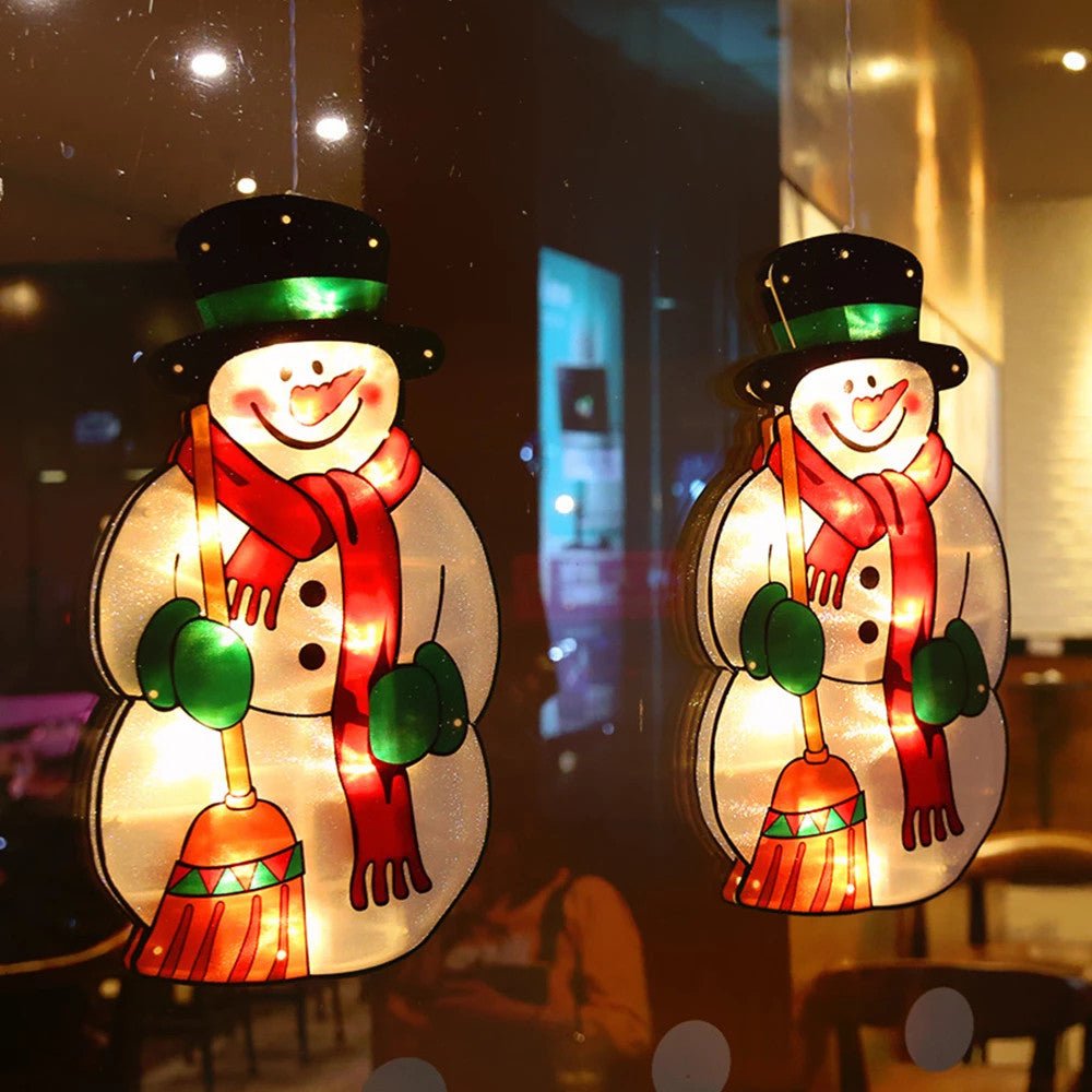 Santa Claus Led Suction Cup Window Hanging Lights Christmas Decorative Atmosphere - Holiday Decorations -  Trend Goods