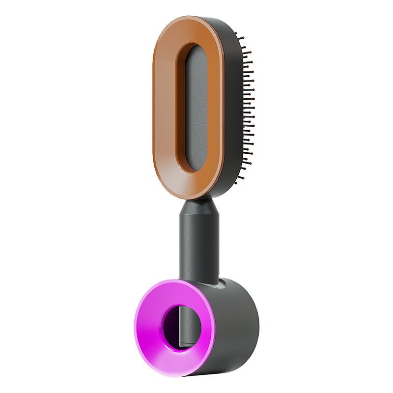 Self Cleaning Hair Brush One-key Cleaning Massage Anti-Static Hairbrush - Hair Brushes -  Trend Goods